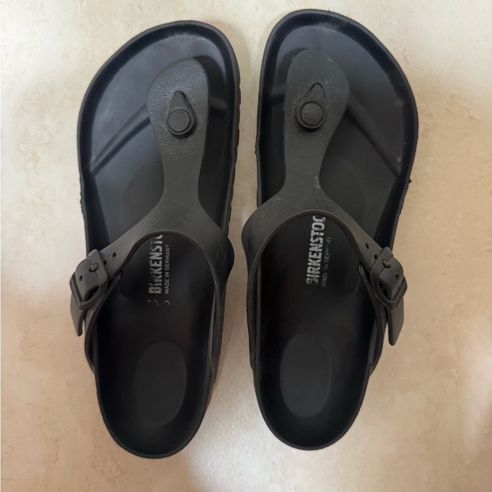 Birkenstock Plastic Black EVA Thong Sandals